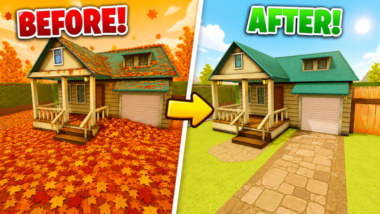 Clean all the leaves! official Roblox cover art